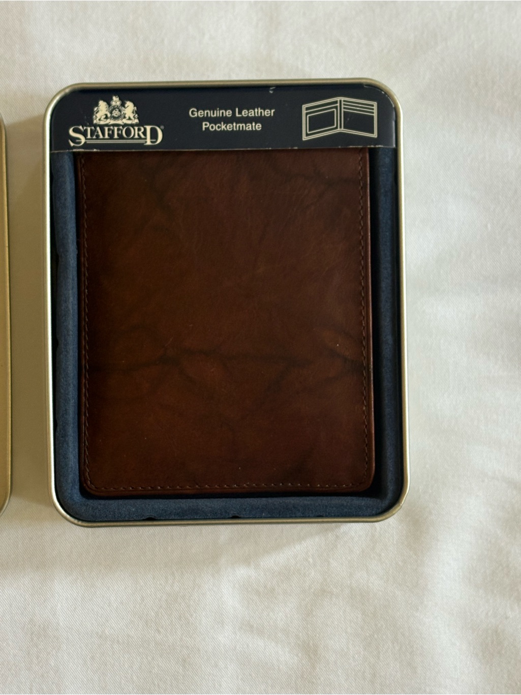 Stafford Dark Brown Leather Pocket Card  Key Holder